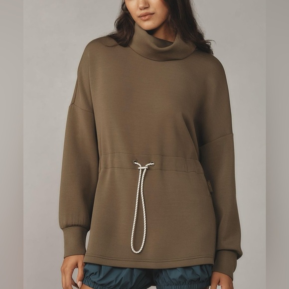 Varley Sweaters - Varley Anthropologie Freya Tan Tunic Mockneck Sweater